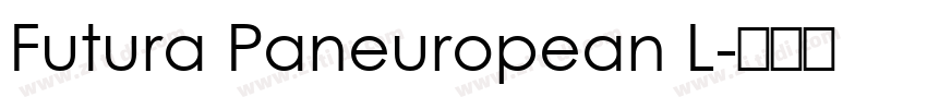 Futura Paneuropean L字体转换